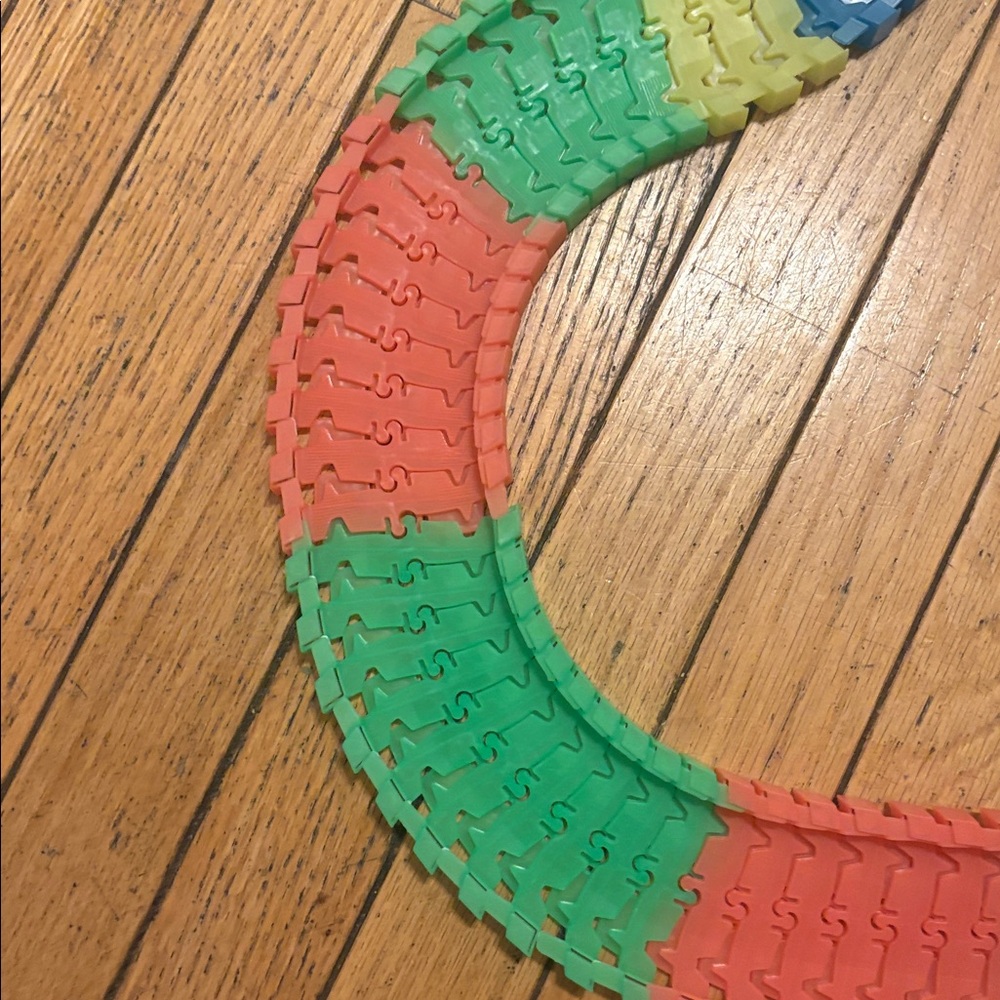 Vibrant Multi-Color Track Set with Light-Up Car - Picture 3 of 6